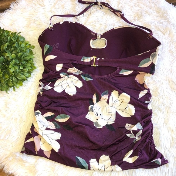 Athleta Purple Aqualuxe Floradora Top Tankini - Picture 5 of 7
